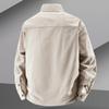 Vintage Men's 100% Cotton Shirt Safari Style Multi-pocket Lapel Top Spring Autumn Long Sleeve Youth Loose Shirts Plus Size M-6XL