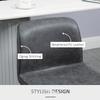 Bar Stools Set Of 2 PU Leather Barstools With Backrest And Footrest For Kitchen Counter Breakfast Bar Dark Grey