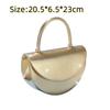 Elegant Shiny Surface Evening Bag Square Half Moon Diamond Studs Clutch Bag Handbag Valentine's Day
