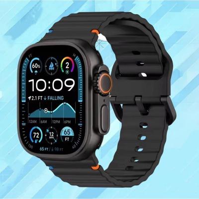 Silikonový řemínek pro Apple watch Ultra Band 49mm 46mm 45mm 42mm 44mm 40mm 41mm correa bracelet belt iWatch série 10 9 8 6 7 5 SE