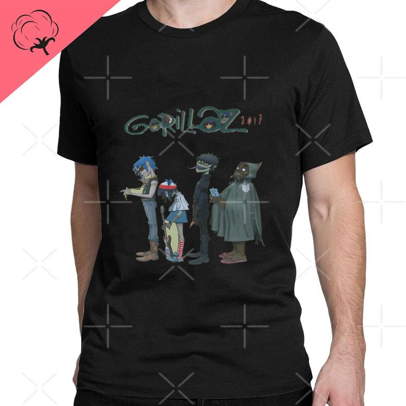 2026 New Funny Music Band Gorillaz Demon Days Casual TShirts Boy Crazy Tees Round Collar Short Sleeve T Shirts Clothing T Shirt