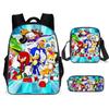 School Bag Three-Piece Set, Primary School Bag, Animation Cartoon School Bag, Satchel, Pencil Case.