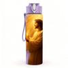 1PC Jesus Warm Open Hand Portrait 750ml Color Plastic Sports Water Bottle Leakproof Flip Straw Lid For Sports Office Home Use