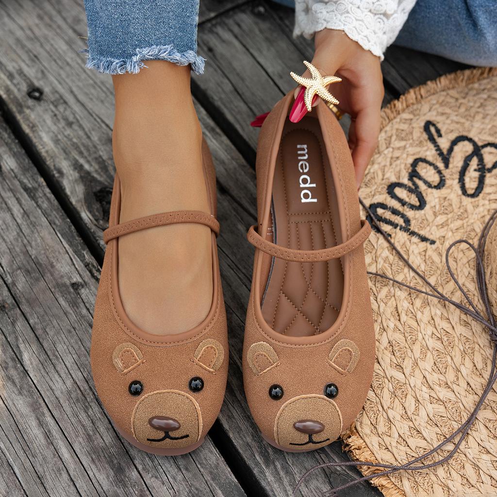 Fashion Women's Ballet Flat Woman Mary Jane Single Shoes Pregnant Mother Non slip Soft Bottom Soft Surface Walking Loafers Summer