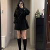 Fashion Versatile Woolen Autumn Single-breasted Outer Coat Stand-up Collar Simple Strap-feeling Coat