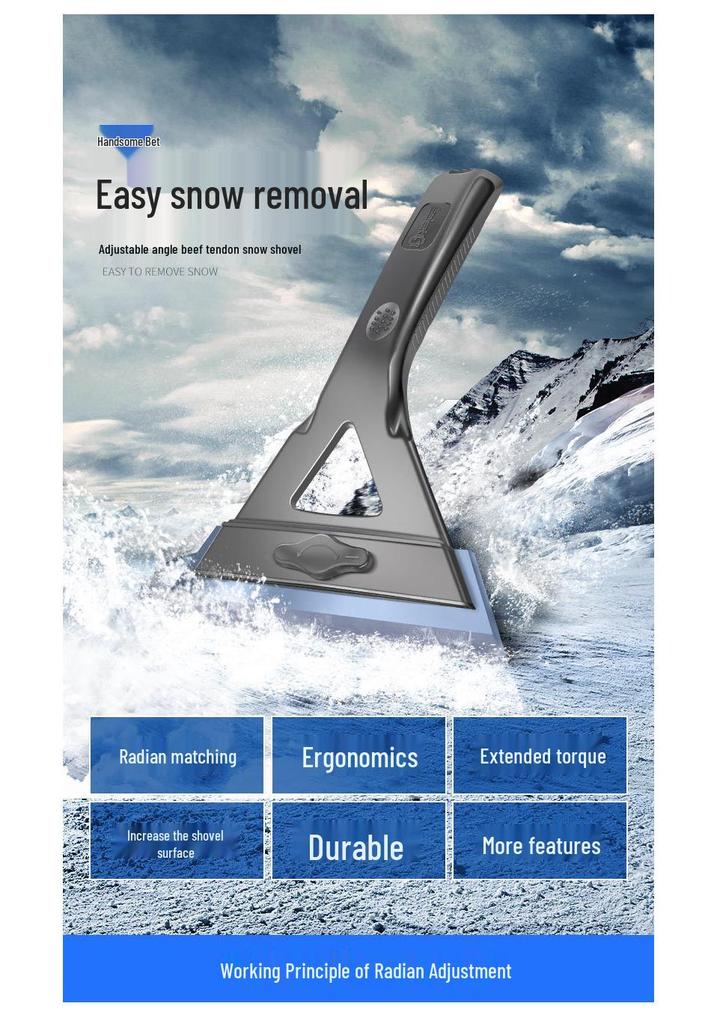 Multi-Functional Snow Shovel and Ice Scraper Tool