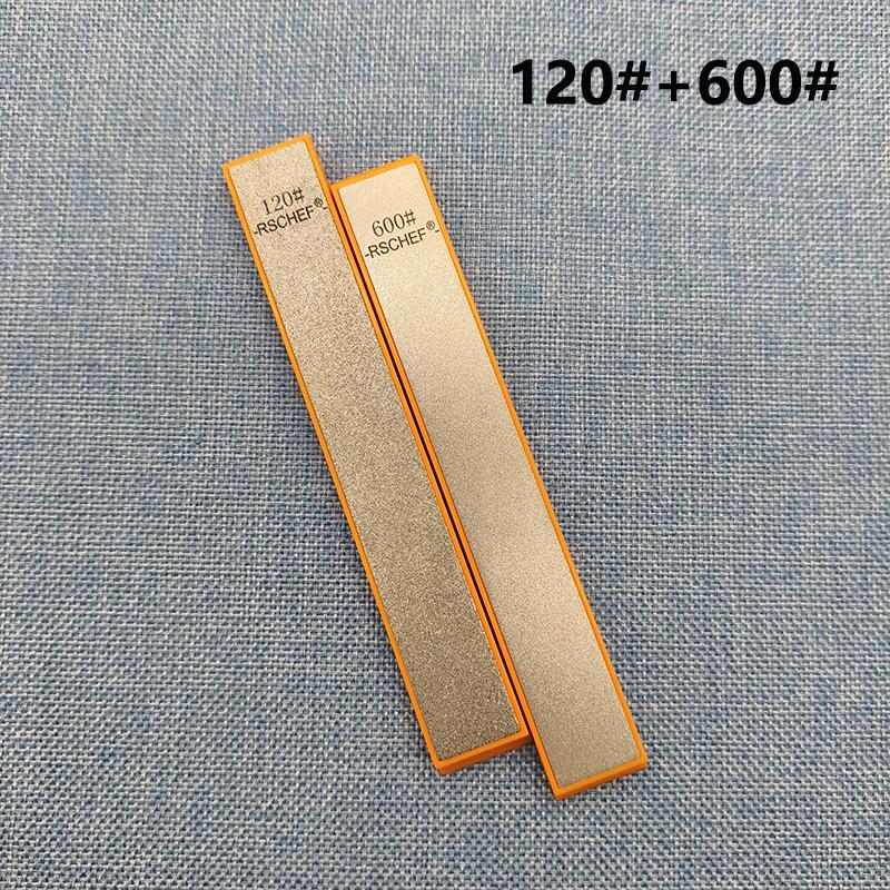 RSCHEF 2pcs set Diamond Sharpening Stones Set - Multi-Grit Knife & Tool Sharpener with Angle Guide for Outdoor/Kitchen Use