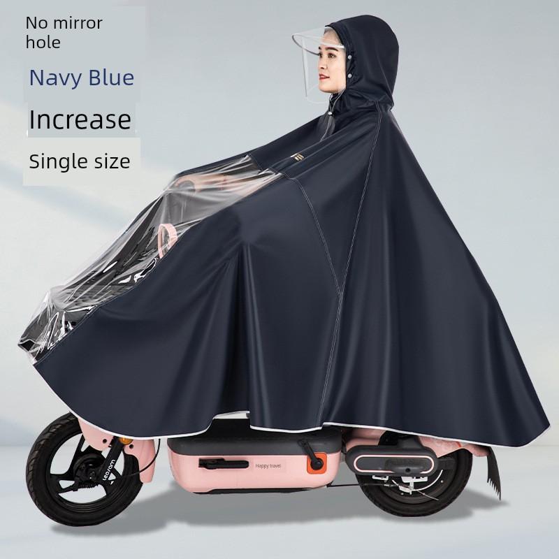 Raincoat for Electric Bikes and Motorcycles, Single or Double Person, Men's and Women's Models, Enlarged Size, Long Full-Body Rain Poncho for