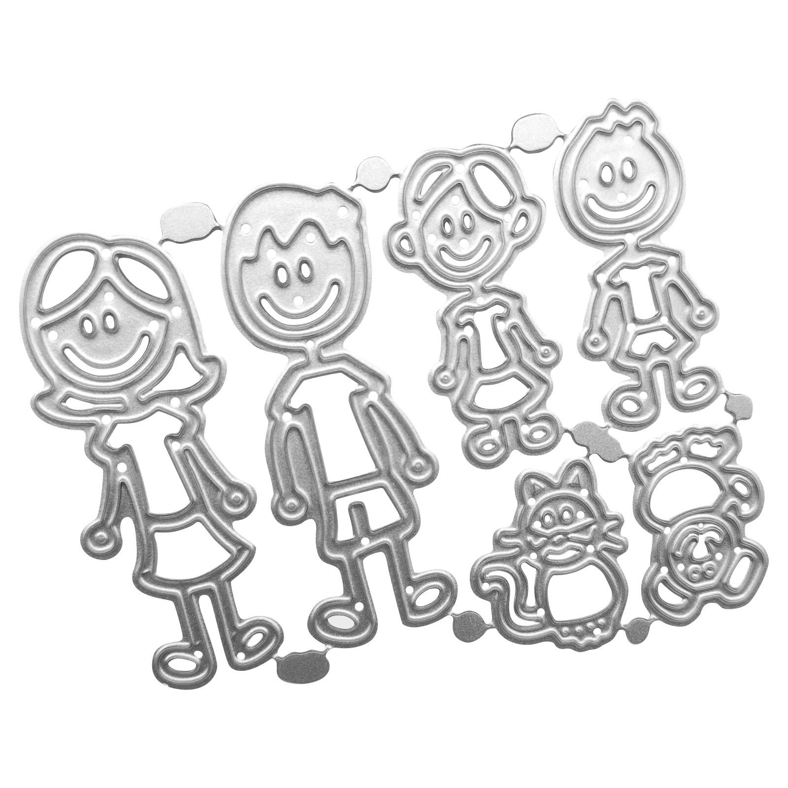 

New Family Members Craft Die Metal Cutting Die Scrapbook Carving Paper Card Ing Die New DIY Die срібний