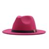 eBay European and American fashion autumn and winter new M belt woolen top hat men's and women's jazz hat