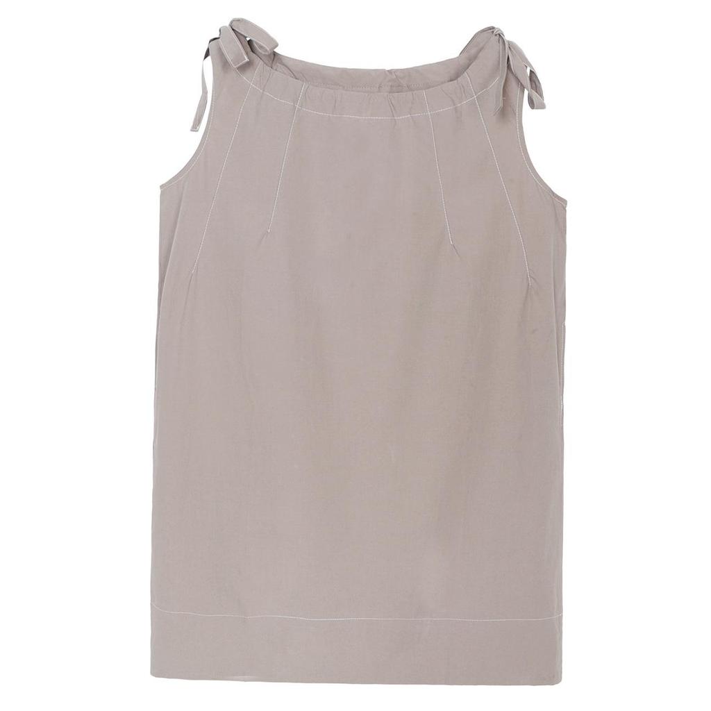 Petite French Retro A-Line Sleeveless Dress for Women, Summer Korean Style, Loose Fit