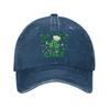 St Patricks Day Chef Lucky Shamrock Baseball Caps Distressed Denim Washed Cooking Snapback Unisex Women Outdoor Adjustable Hats