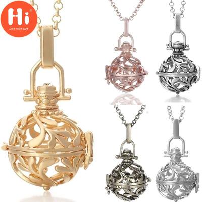 Hi Locket Angel Caller Leaves Pendant Long Musical Sound Harmony Ball Necklace
