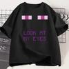 Enderman Eyes Game T-shirts Funny Design Women Short Sleeve T Shirt Casual Round Neck Loose Graphic Tees Clothes