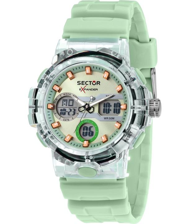 

Sector Ex-46 Силиконовый ремешок Зеленый циферблат Кварцевые R3251242502 Мужские часы