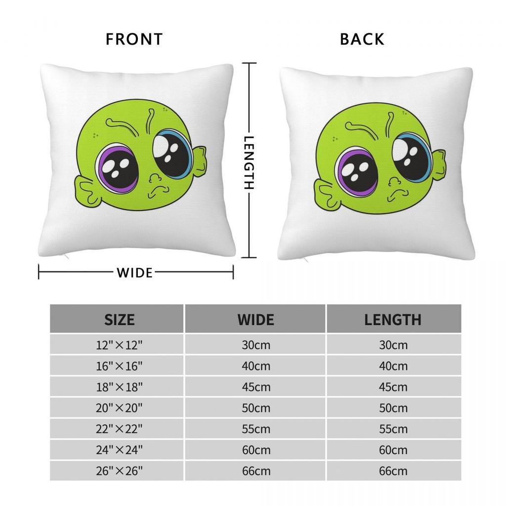 I'M Baby Alien Square Pillowcase Polyester Linen Velvet Creative Zip Decor Home Cushion Case 45X45