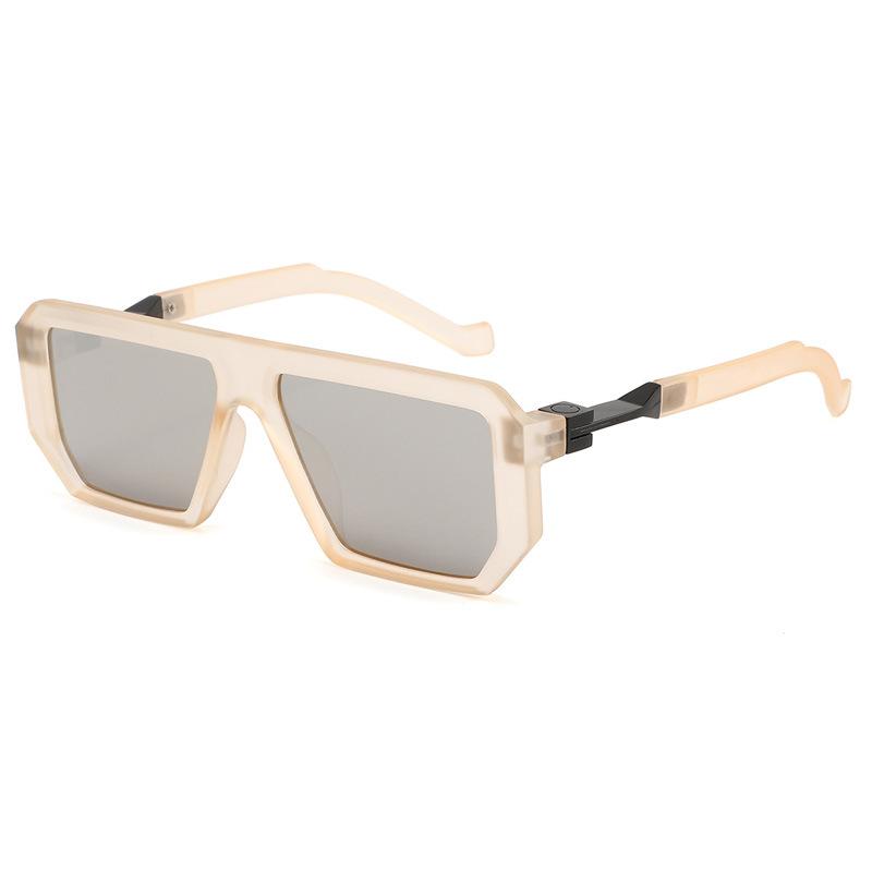 Xiaomi Óculos de Sol Quadrados Y2K para Homens e Mulheres, Haste de Metal Dourado com Decoração, Lentes Piloto Oversized para Festa, Rua, Viagem, Proteção UV400