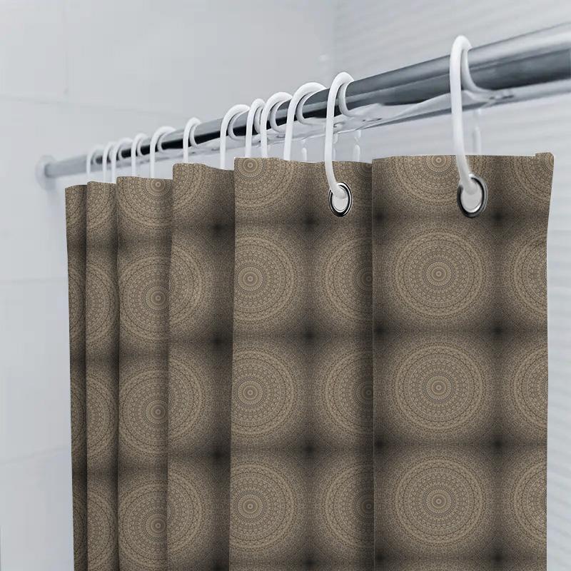 Decorative Shower Curtain Geometric Pattern Bath Decoration Waterproof Fabric For Bathroom Use