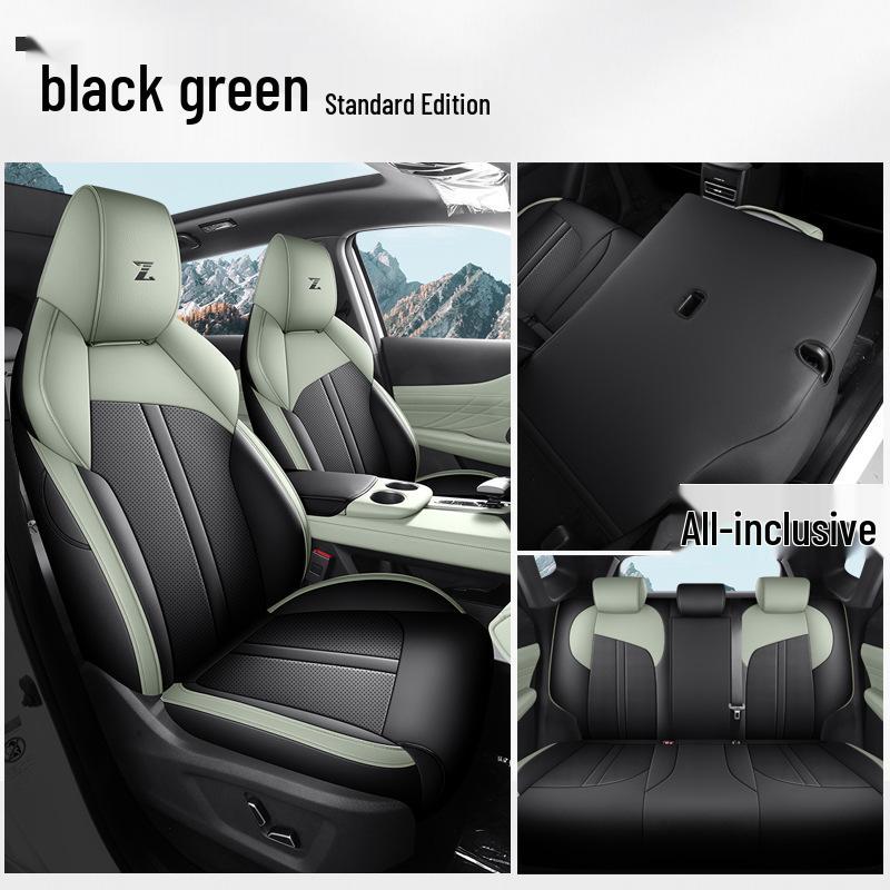 UNI-Z Car Seat Cushion Set: New Model, Premium Leather, Universal Fit for All Seasons