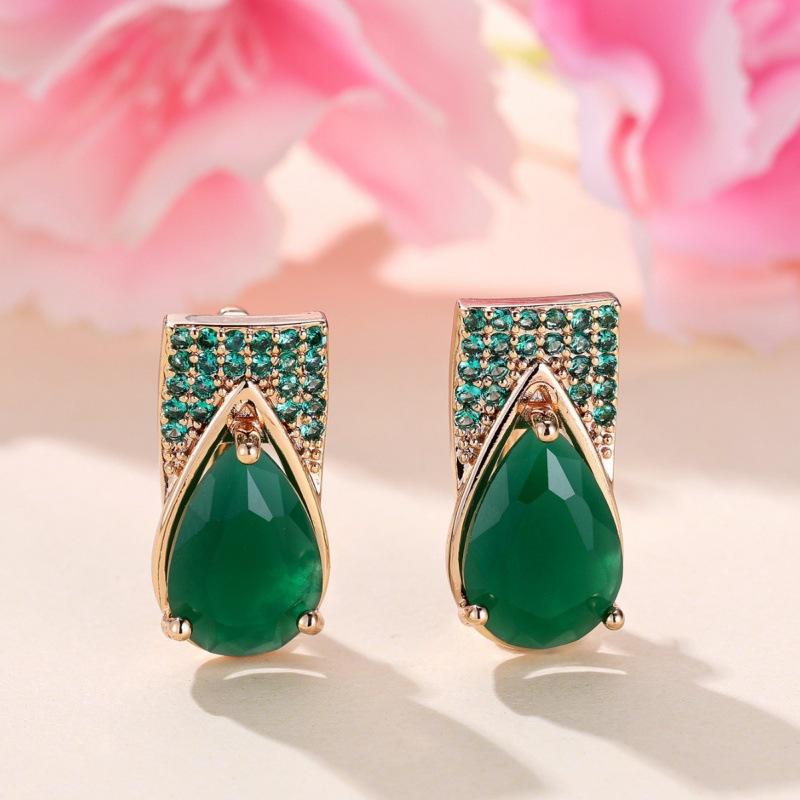 Wish Eryun hot European and American French earrings water drop ear buckle