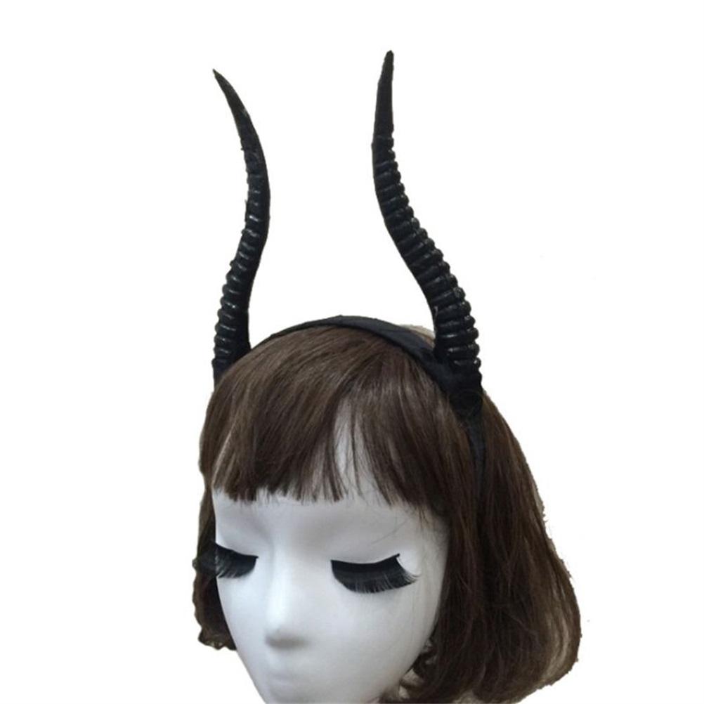 Halloween Frauen Mädchen Simulation Antilope Langes Horn Cosplay Kopfschmuck DIY Stirnband Party Requisiten