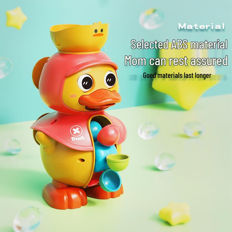 Douyin-Style Spinning Duck Bath Toy: Fun Rotating Water Wheel for Kids