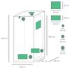 Hydroponic Grow Tent in 600D Oxford with 5 Adjustable Air Vents and Window, Hydroponic Greenhouse for Cultivation with Cable Hole, 80x80x160 cm
