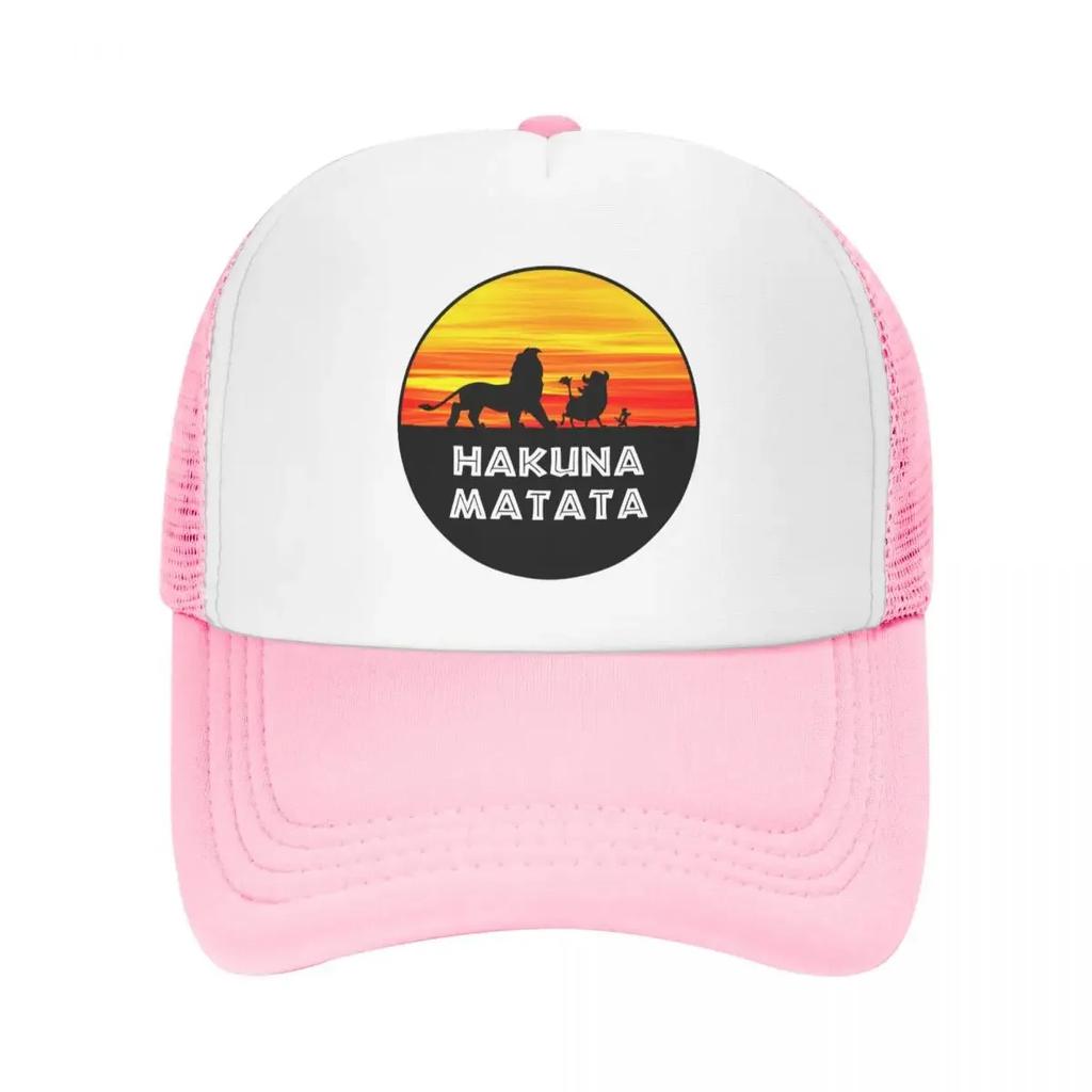 Custom Hakuna Matata Baseball Cap for Unisex Women Adjustable Trucker Hat Outdoor Snapback Hats