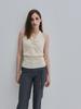 Iteoneollain Scarf Halter Knit Top_Cream Beige