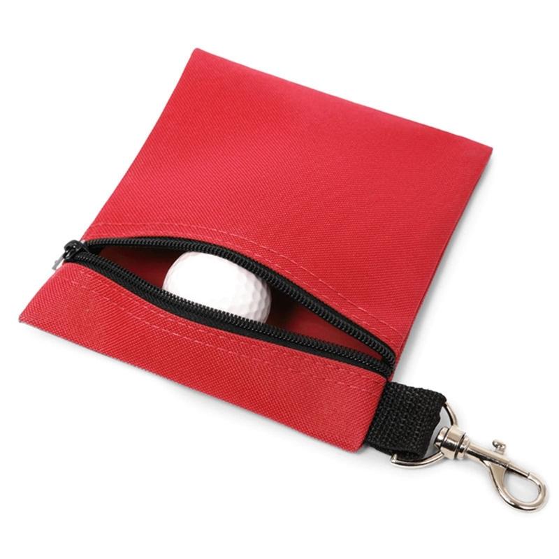 Lightweight Golf Ball Bag Golf Tees Storage Pouch with Carabiner Waist Bag Small Sports Accessory Bag for Men and Women