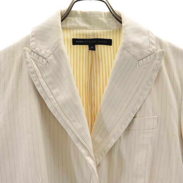 Marc by Marc Jacobs Stripe Tailored Jacket 4 Ivory System Women Used