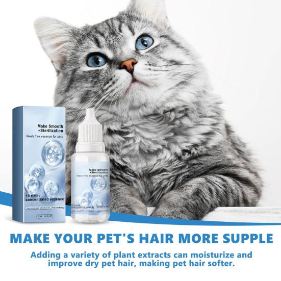 20ML Pet Cleaning Essence Portable Natural Ingredients Water-free Cat Hair Care Essence