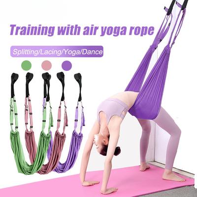 Cintura para trás perna elástica cinta/Yoga fitness band, perna alongamento assistente treinador, Yoga maca, Back Bend Split Inversion Strap