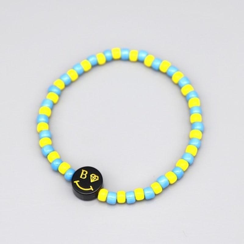 BONBEAU Kitsch smile two-tone beads Bracelet Kitsch smile charm two-tone bead bracelet 5 colors
