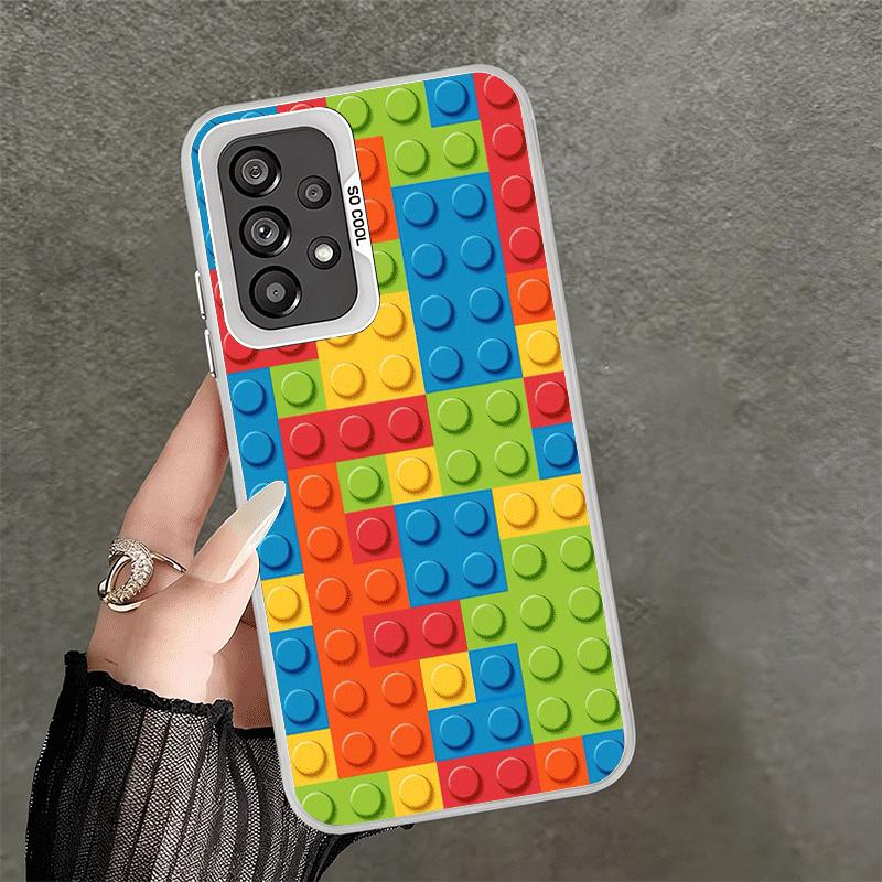 Fashion Building Blocks Pattern Shockproof Phone Case for Samsung A17 A16 A15 A14 A37 A57 A36 A56 A26 A35 A55 A25 A34 A54 A24 A1
