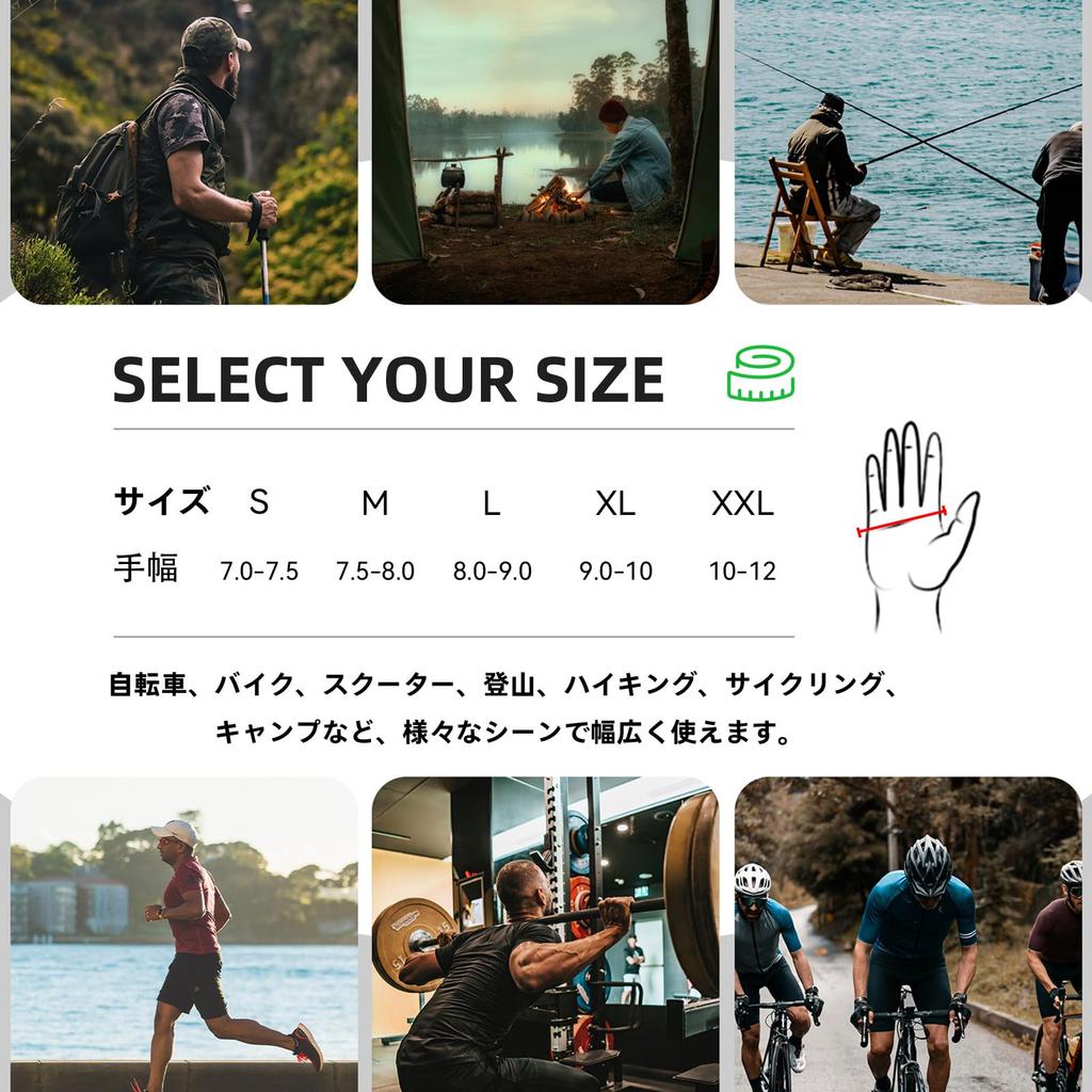 ROCKBROS Cycling Smartphone Abrasion Unisex for Road Bikes and Outdoor Activities Gloves, Summer, Mesh, Stretchy, Compatible, Resistant,