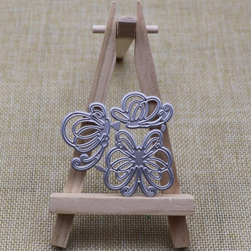 3 bucăți Butterfly Metal tăiat matrițe Șabloane pentru DIY Scrapbooking Embsing Handcraft Die Cutting