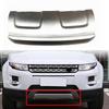 Front Bumper Tow Hook Cover Lip For Land Rover Range Rover Evoque 2010-15 Silver Lower Spoiler Trailer Guard Skid Plate LR048510