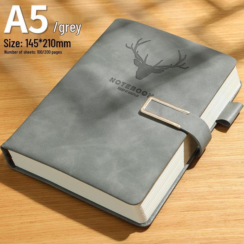 A5 Thickened Buckle Notebook: Simple Student Diary & Business Meeting Record 
