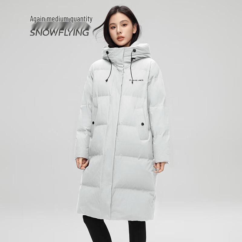 

SNOWFLYING Women s Long Hooded Winter Down Jacket L