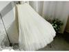 Women's High Waist Black Mesh A-line Midi Tulle Skirt