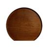 Yamaga Lacquerware Shop Non-Slip Wooden Half-Moon Tray - Convenient and Stylish Tray/Placemat - Perfect for New Year's, Breakfast, Cafe, Japanese Food