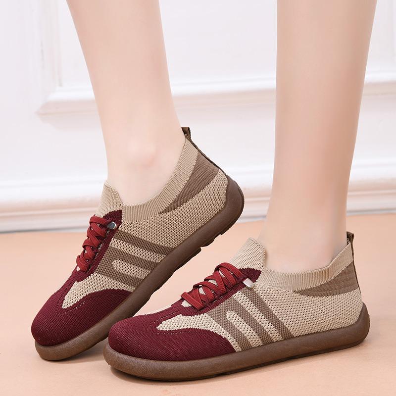 

Весенне-осенняя женская повседневная обувь Удобные сетчатые дышащие кроссовки Уличные фитнес-тренажеры Модная спортивная обувь на плоской подошве Новинка 41 красный