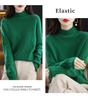 Women's Pure Wool Half-High Neck Slim Fit Sweater for Autumn/Winter