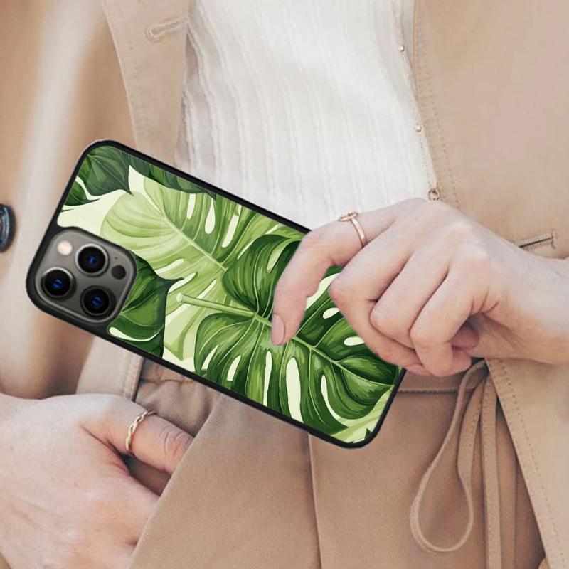 

Green Monstera Leaf Magnetic Phone Case For APPLE iPhone 17 Air 16 14 13 12 Pro Max 15 Plus Wireless Charge With MagSafe Cover iPhone 14