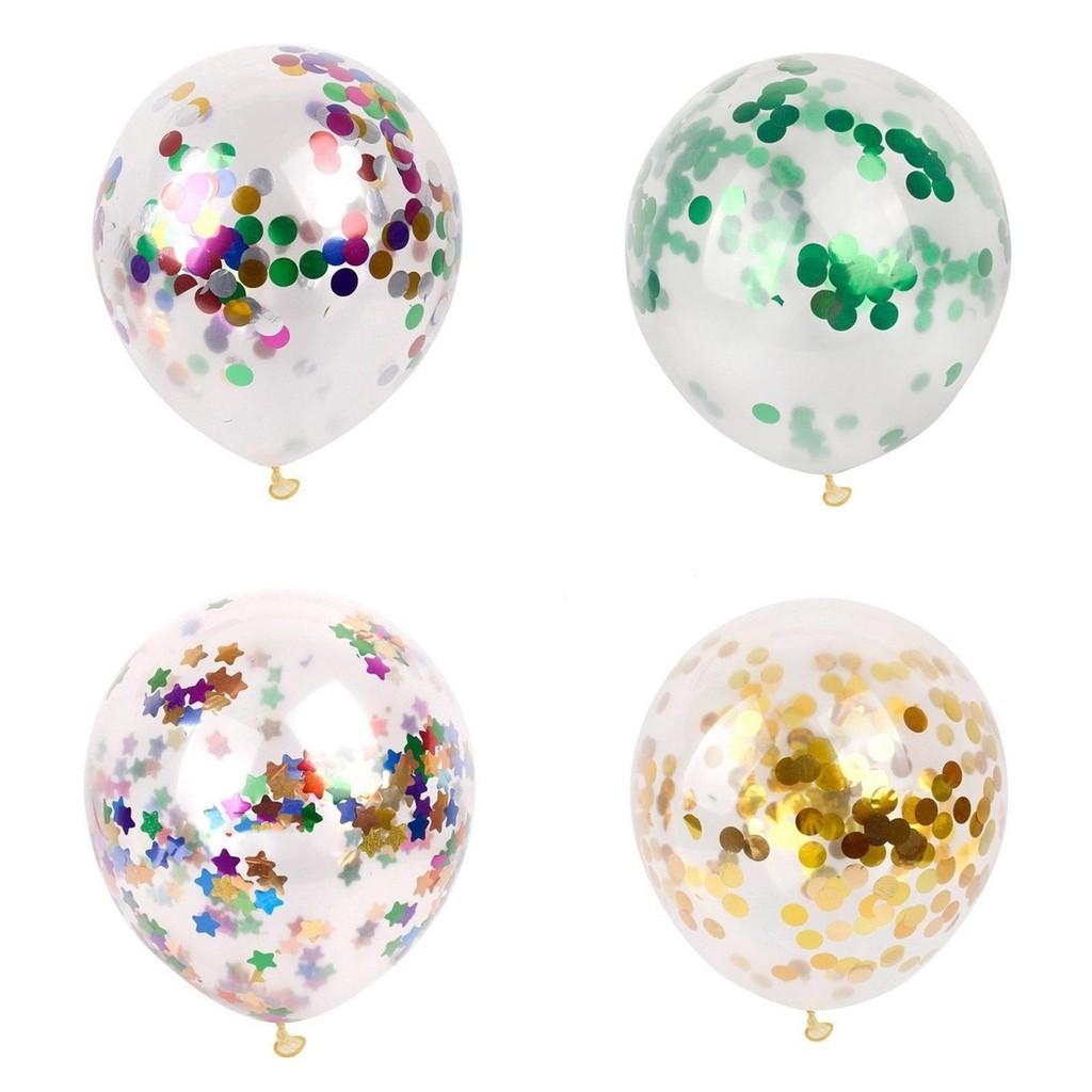 Globo de Confeti Vibrante de 12" Látex Helio Perfecto Para Cumpleaños Bodas Fiestas Memorables