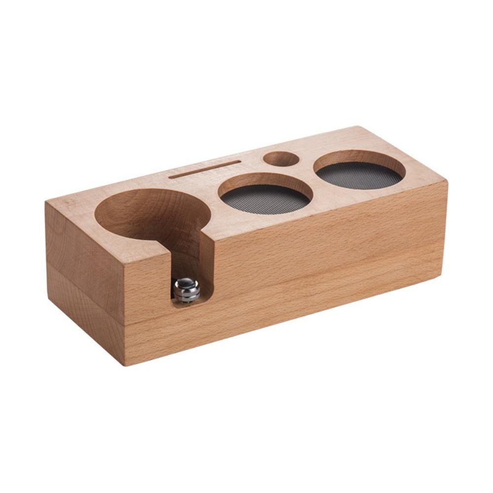 3 in 1 Wooden Coffee Tamper Station 51/53/58 MM Coffee Tamper Base Coffee Tamper Holder Water Bar
