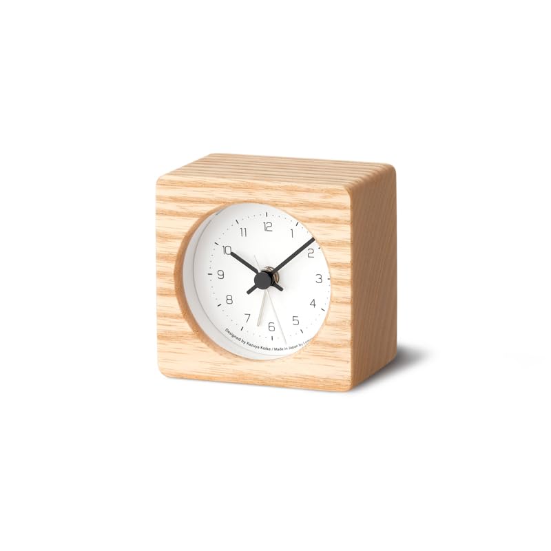 Lemnos NEUT alarm clock, analog, natural wood finish, KK24-09 NT Lemnos
