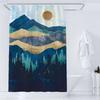 1Pc Art Japanese Pattern Shower Curtain Waterproof Printed Polyester Fabric Bathroom Partition Curtain Home Decorative Curtain