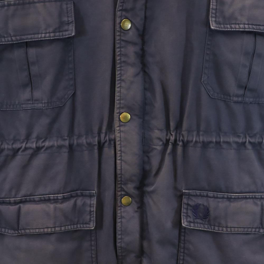 Fred Perry Mountain Parka M Navy Padded Down Men's Used